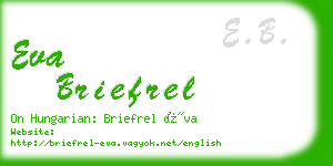 eva briefrel business card